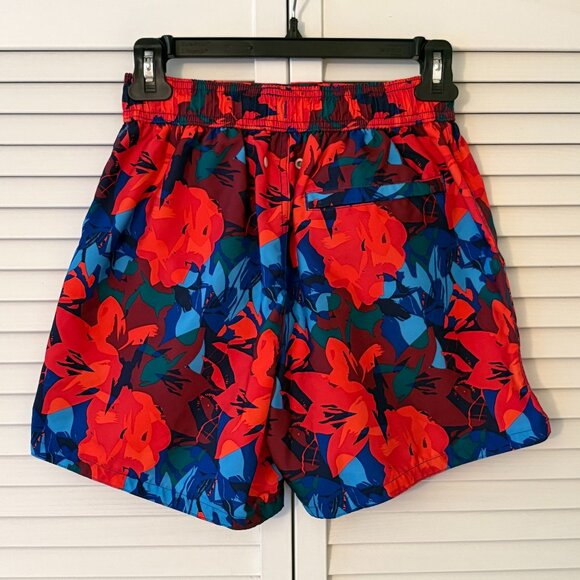 2xist Red Floral Swim Shorts - Picture 2 of 2